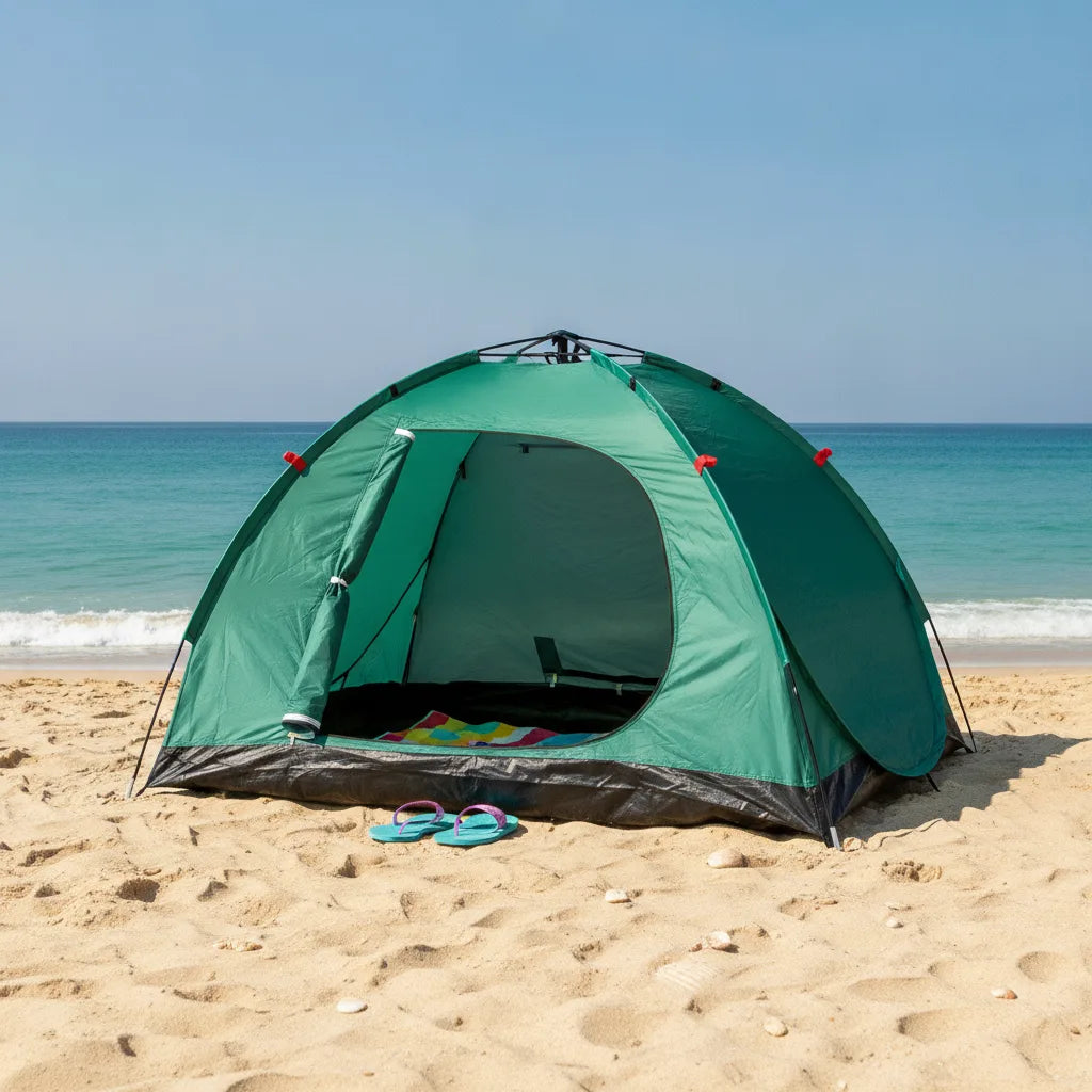 Tente de Plage Pop-Up 2 Secondes Vert d'Eau