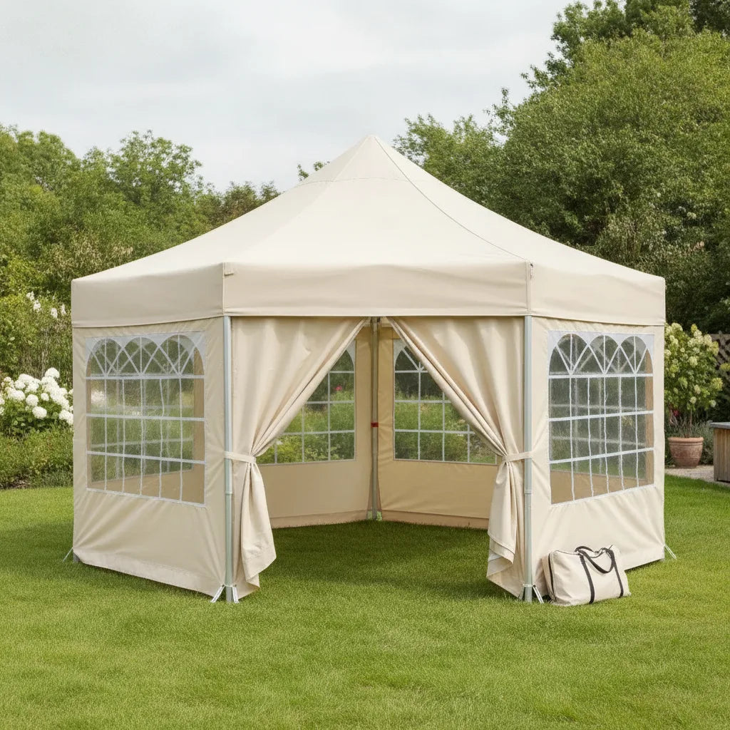 Tente de réception pliable 3x6m élégante et résistante