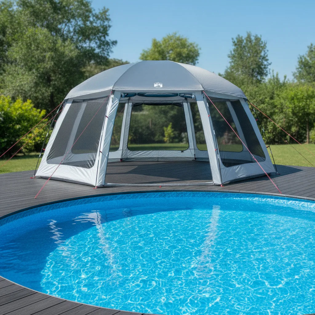 Tente Piscine Hors Sol XL - Abri Polyvalent Imperméable