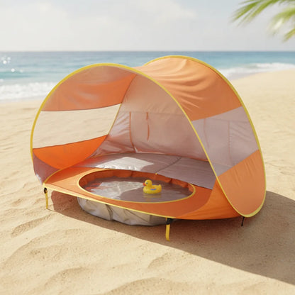 Tente de Plage Bébé Anti-UV avec Piscine Intégrée