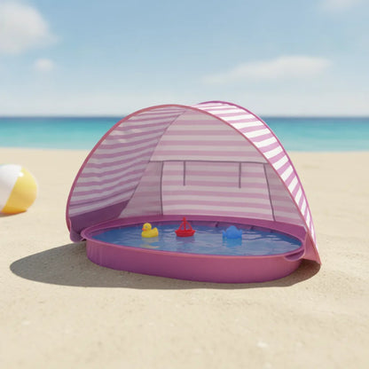 Tente Plage Bébé Pop-Up avec Piscine Intégrée