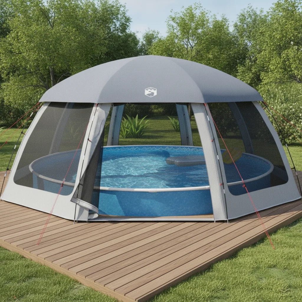 Tente Piscine Hors Sol XL - Abri Polyvalent Imperméable