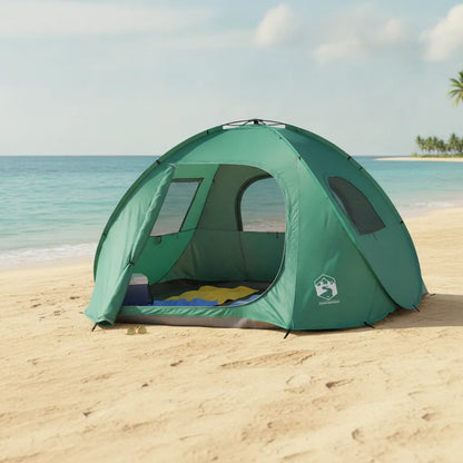 Tente Pop-Up Anti-UV 4 Personnes Vert d'Eau