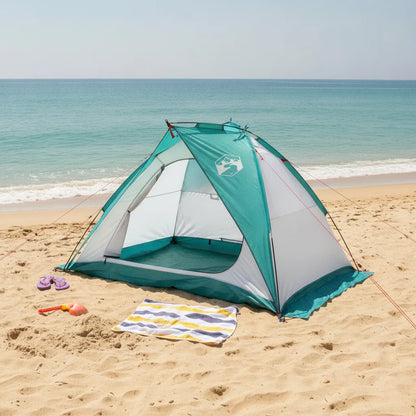 Tente de Plage Pop-Up 2 Personnes Vert d'Eau