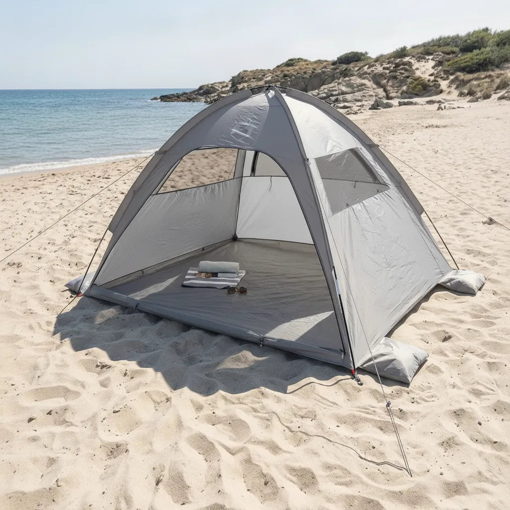 Tente de Plage 3-4 Personnes - Abri Solaire & Vent