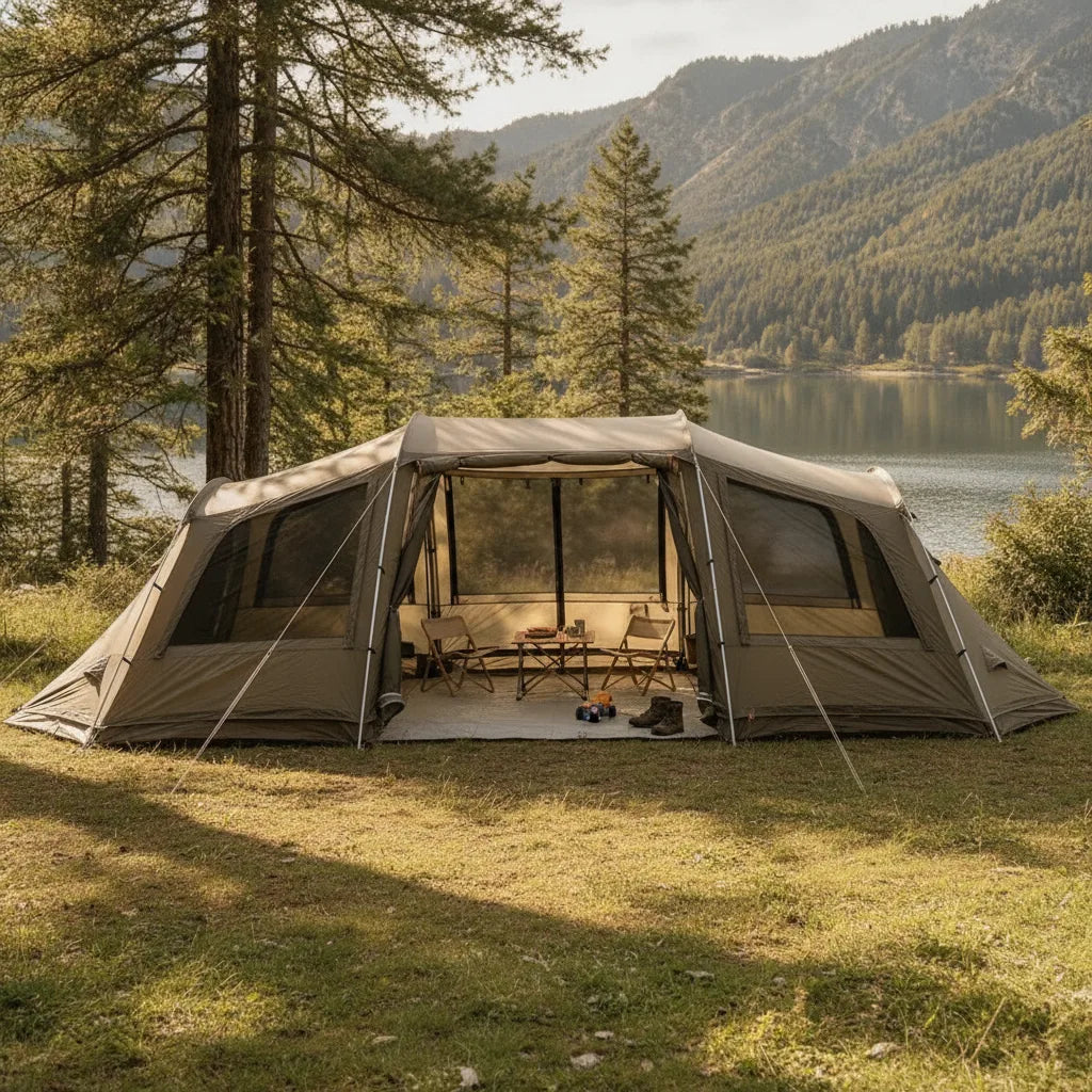Tente Familiale 6-8 Personnes - Espace Glamping & Montage Rapide