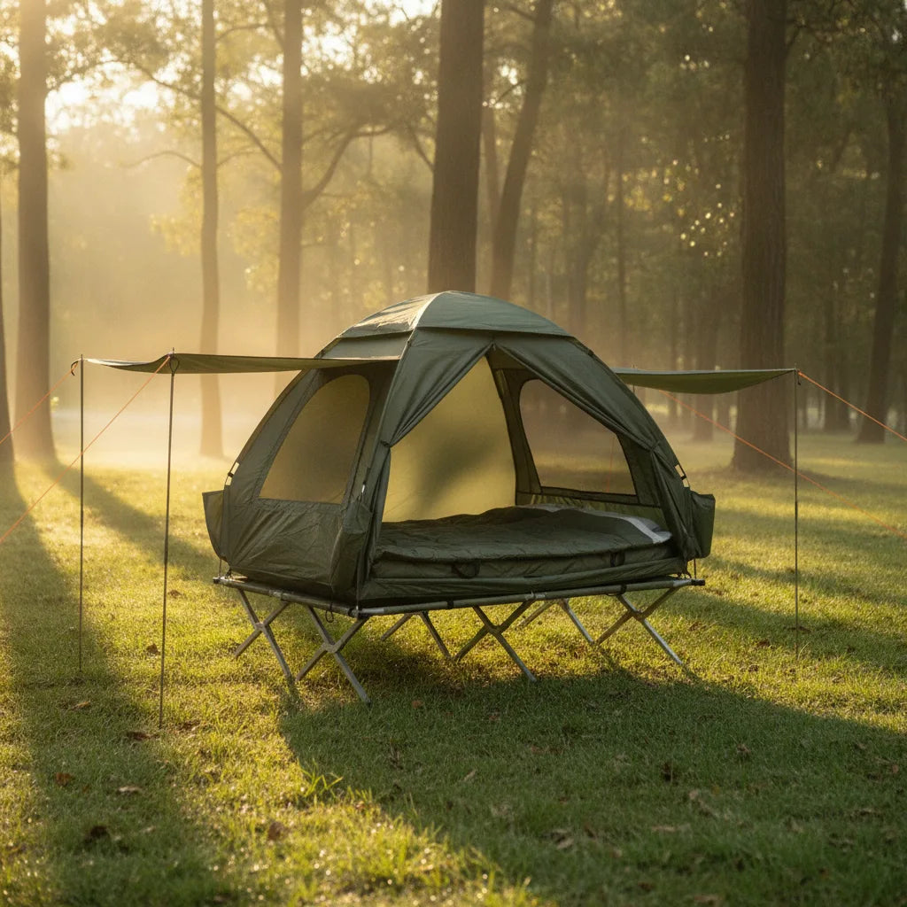 Tente Lit de Camp 2P : Confort Surélevé et Protection Totale
