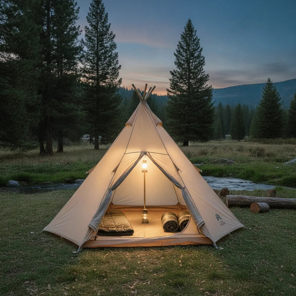 Tente Tipi Beige Naturelle 2 Personnes