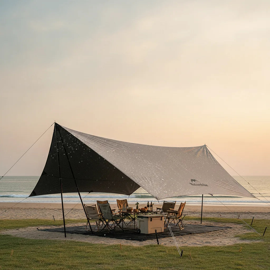 Tente Camping 10 Personnes 14m² Oxford 150D Anti-UV