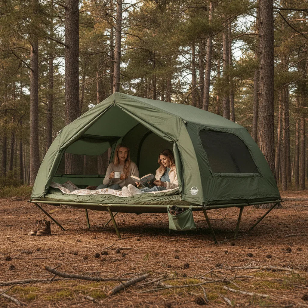Tente Lit de Camp 2P : Confort Surélevé et Protection Totale