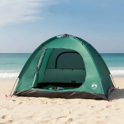 Tente Pop-Up Anti-UV 4 Personnes Vert d'Eau