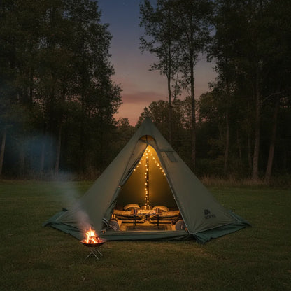Tente Tipi 6 Personnes 4 Saisons - Confort & Robustesse