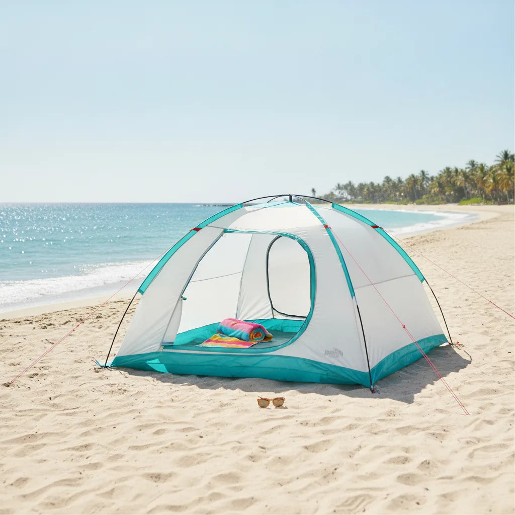 Tente de Plage Pop-Up 2 Personnes Vert d'Eau