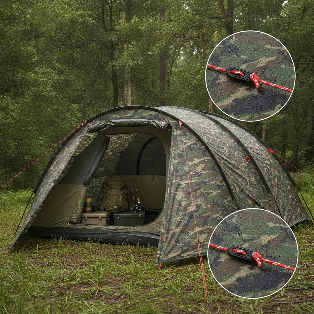 Tente Camouflage 6 Places - Aventure & Camping Familial