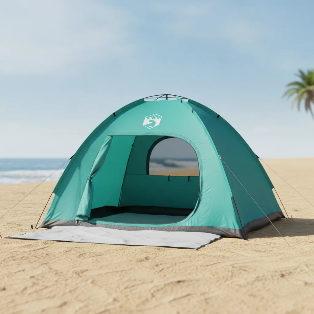 Tente de Plage Pop-Up 2 Personnes Vert d'Eau