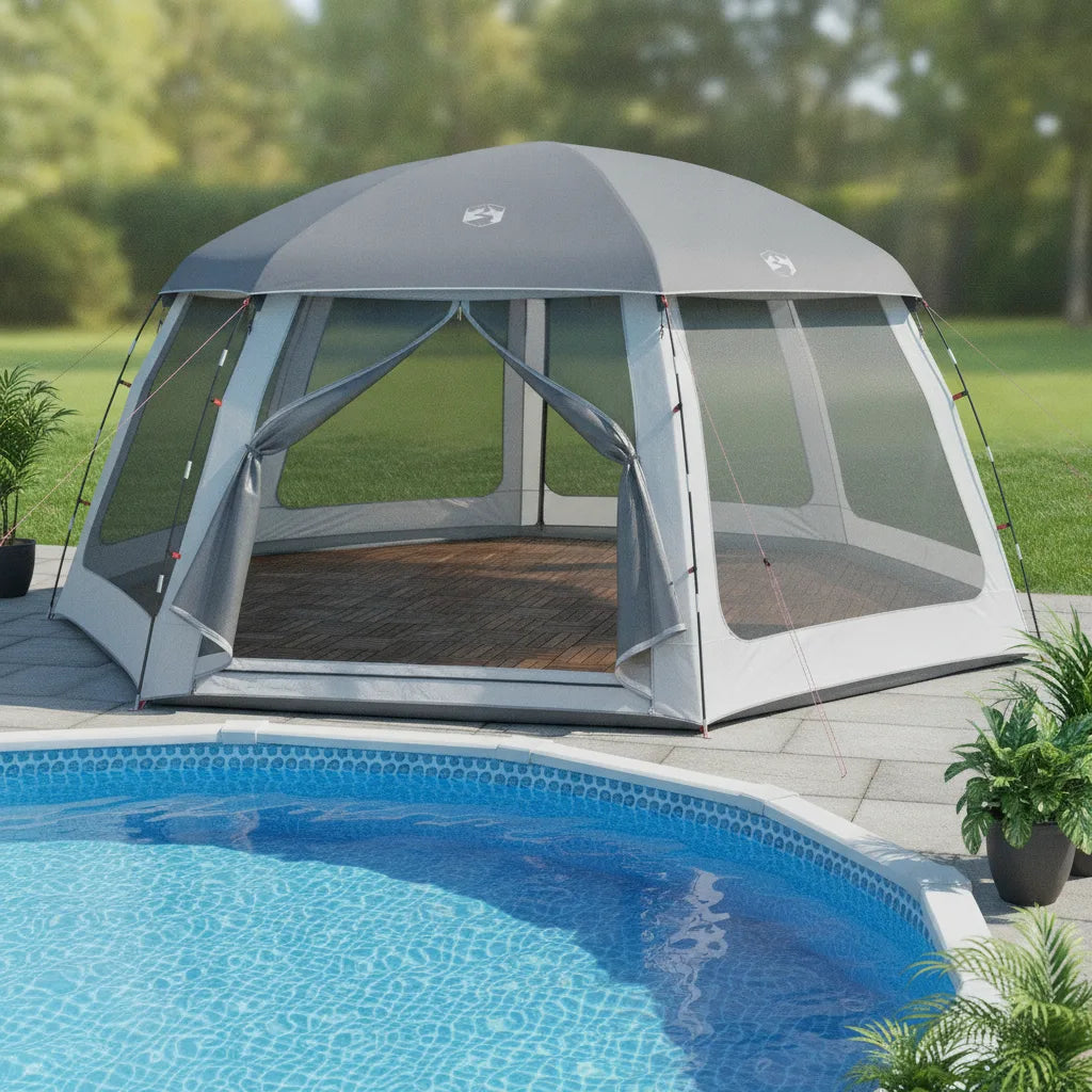 Tente Piscine Hors Sol XL - Abri Polyvalent Imperméable