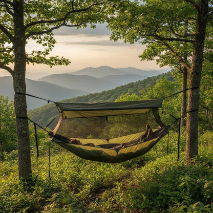 Hamac Tente Suspendu Vert - Bivouac Confortable