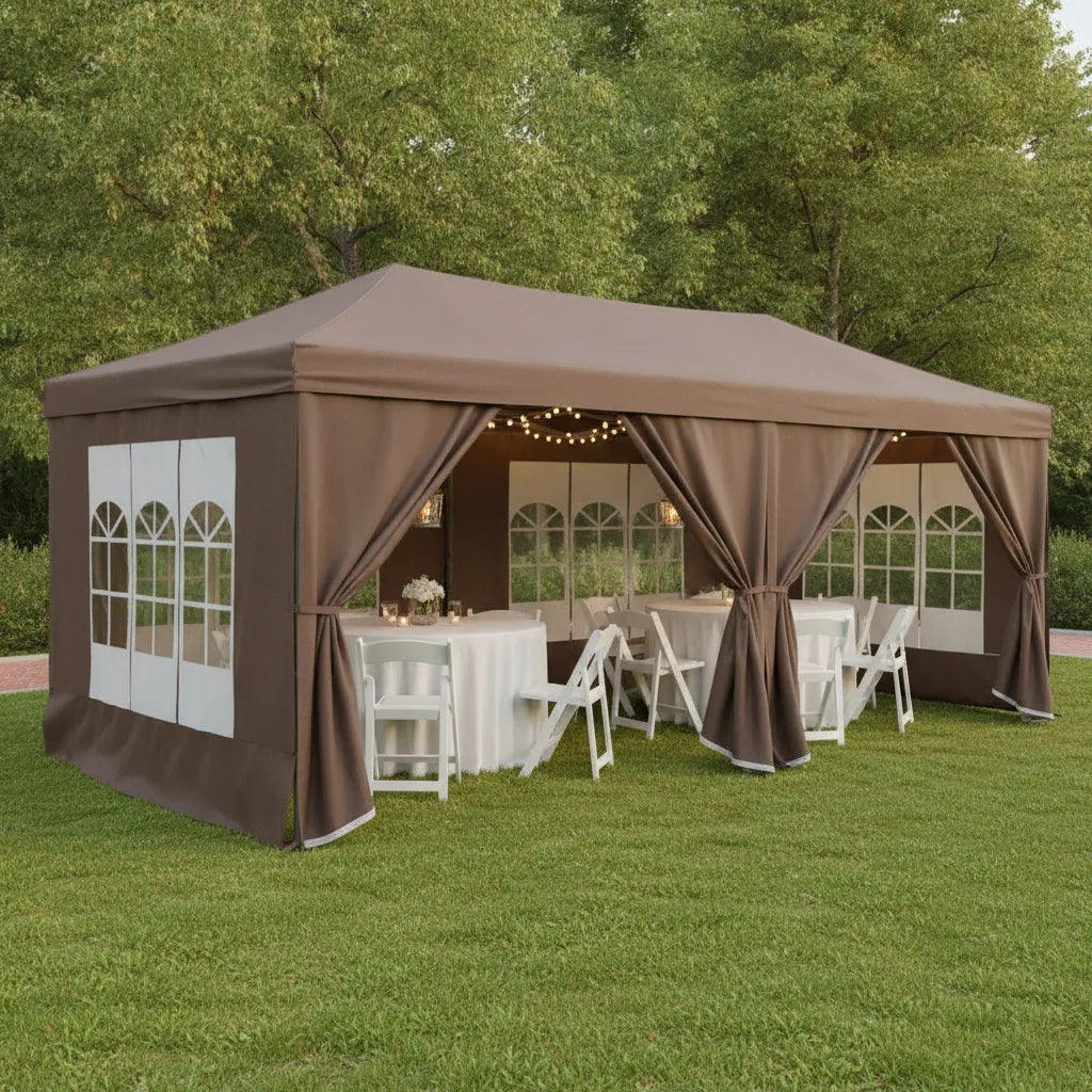 Tente de réception pliable 3x6m élégante et résistante