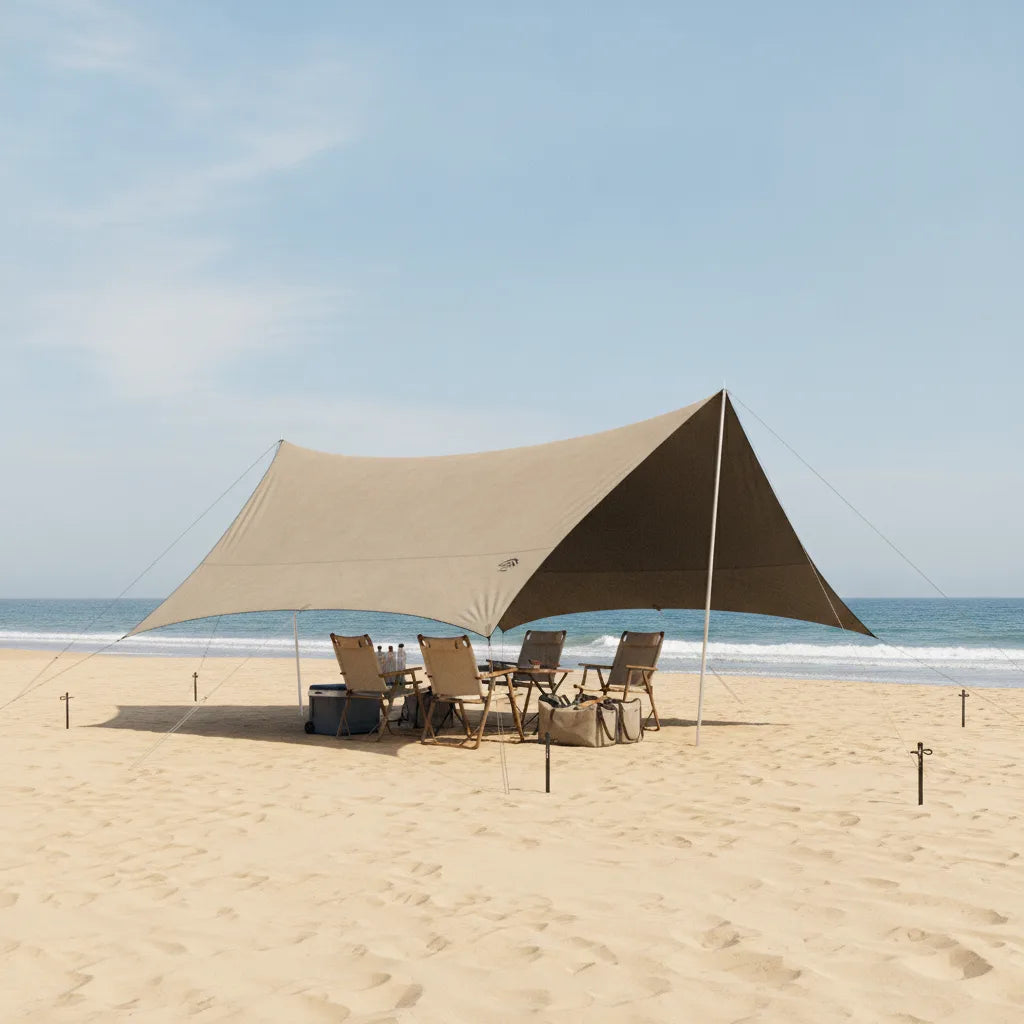 Tente Camping 10 Personnes 14m² Oxford 150D Anti-UV