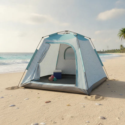 Tente de plage 4 personnes : Ombre & Confort Instantanés