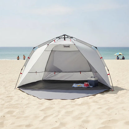 Tente de plage 3 personnes : déploiement instantané et ventilation