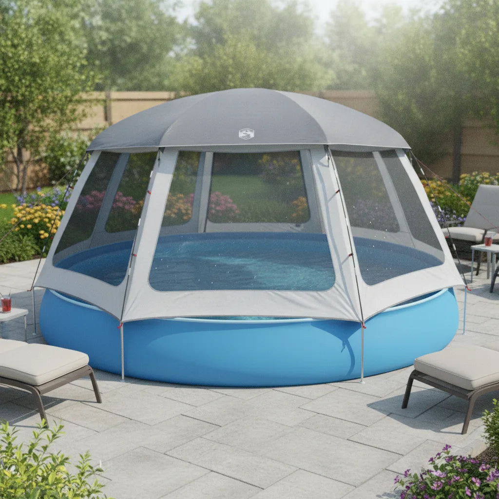 Tente Piscine Hors Sol XL - Abri Polyvalent Imperméable