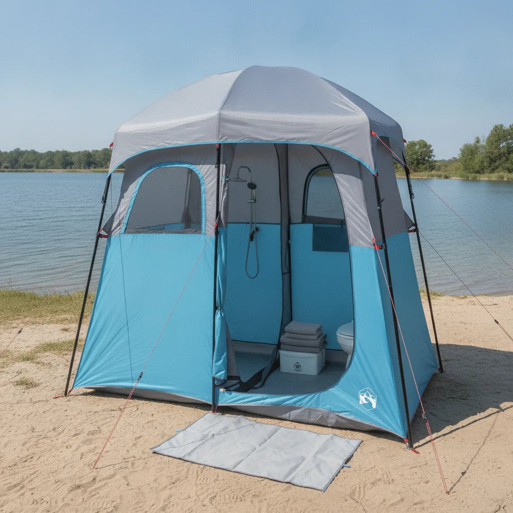 Tente de Douche Camping Polyvalente 2 Compartiments
