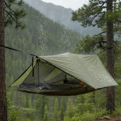 Hamac Tente Suspendu Vert - Bivouac Confortable