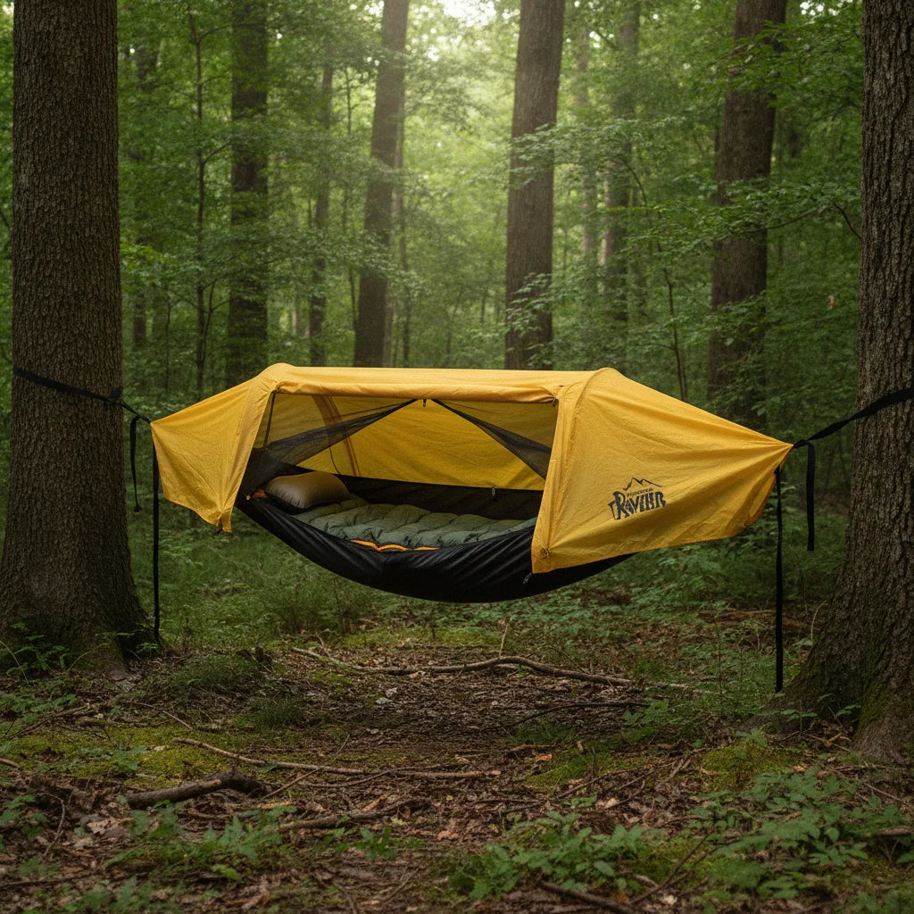 Hamac Tente 4-en-1 : Abri Nomade Imperméable