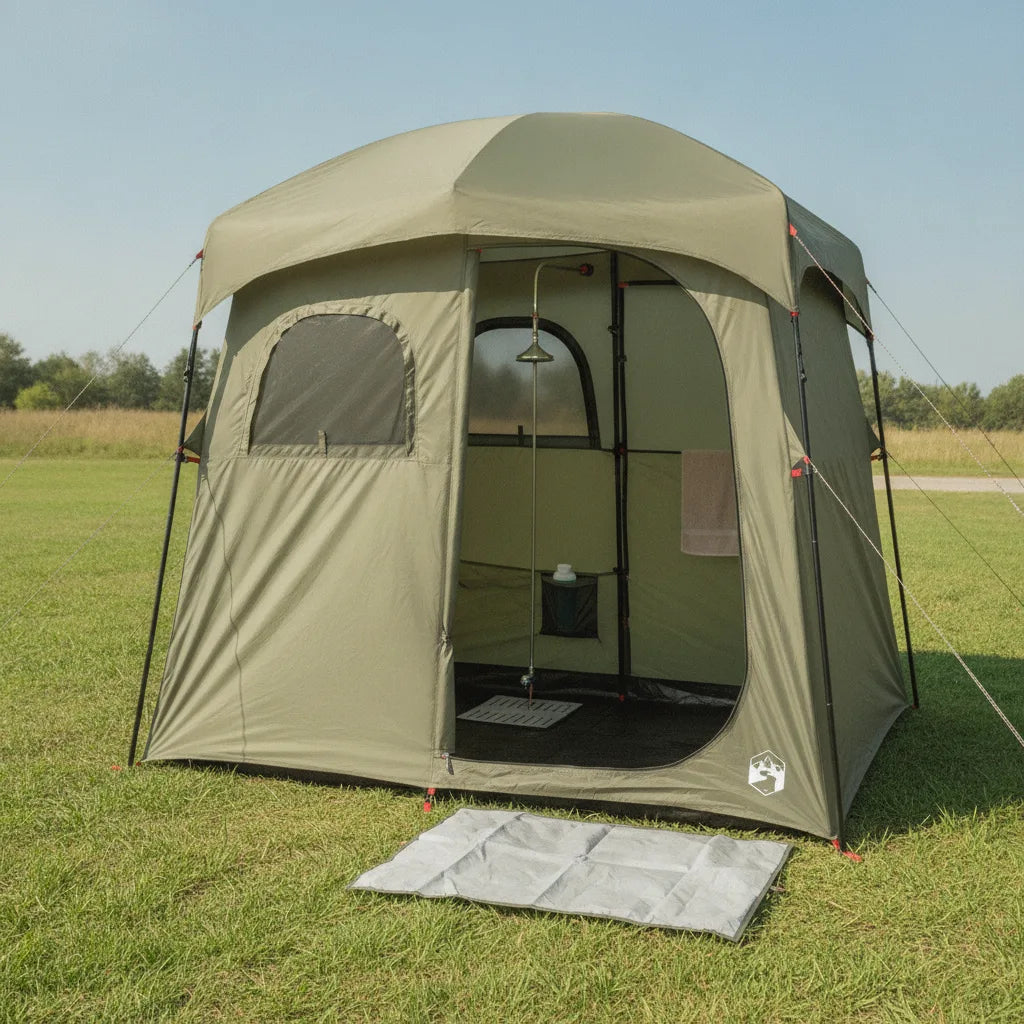 Tente de Douche Camping Polyvalente 2 Compartiments