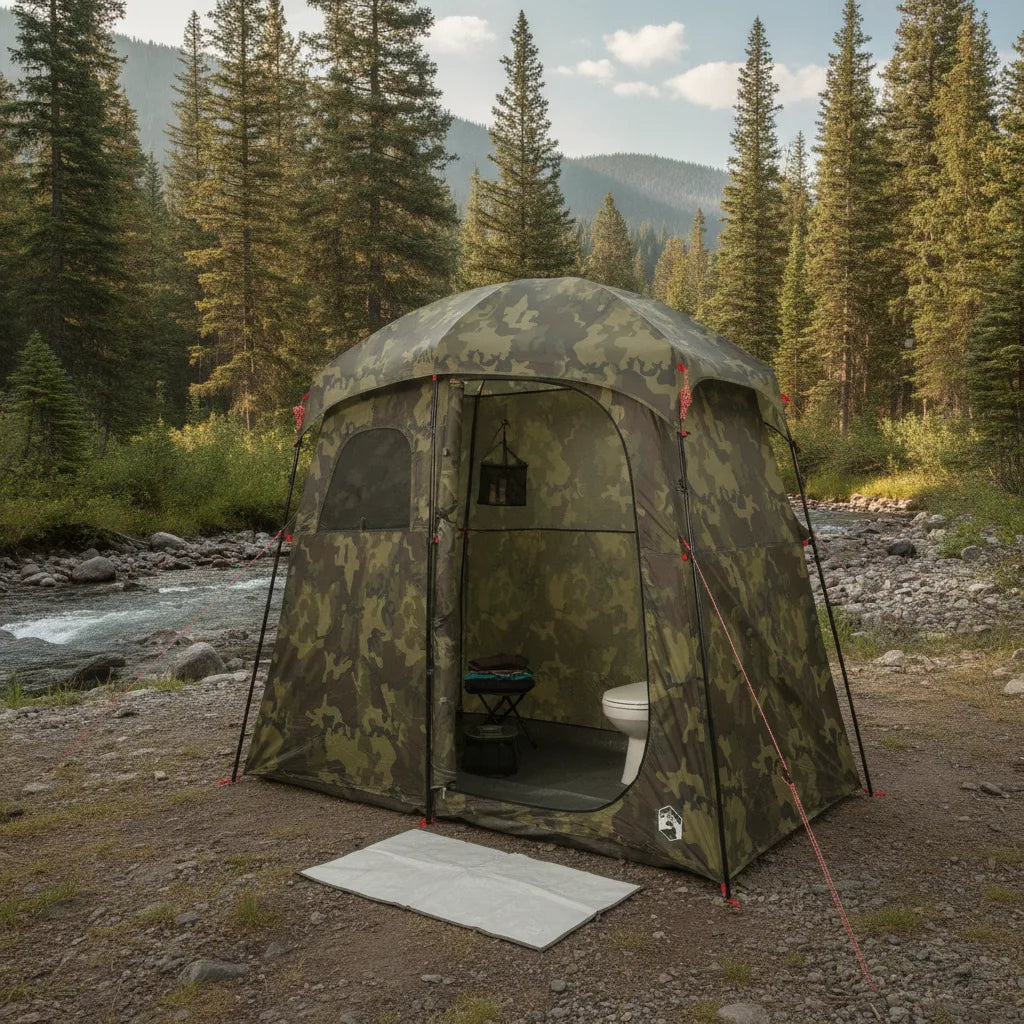 Tente de Douche Camping Polyvalente 2 Compartiments