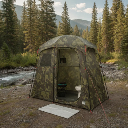 Tente de Douche Camping Polyvalente 2 Compartiments