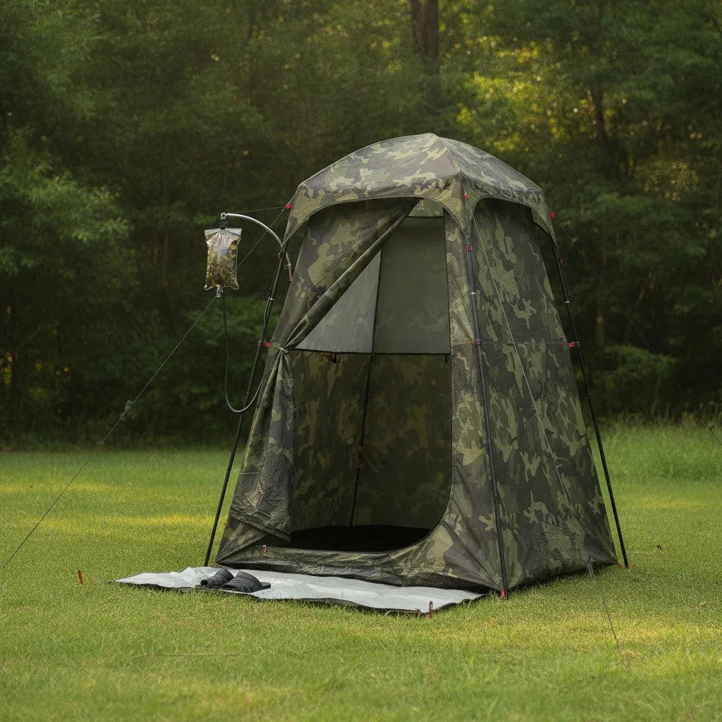 Tente de Douche Camping Polyvalente 2 Compartiments