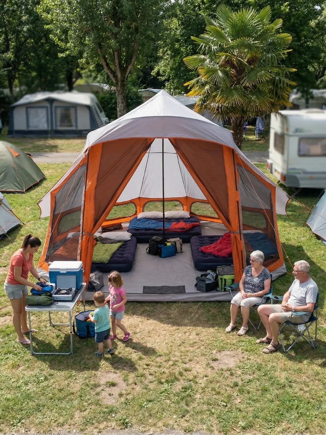 Tente Tipi Familiale 6 Personnes - Confort & Espace