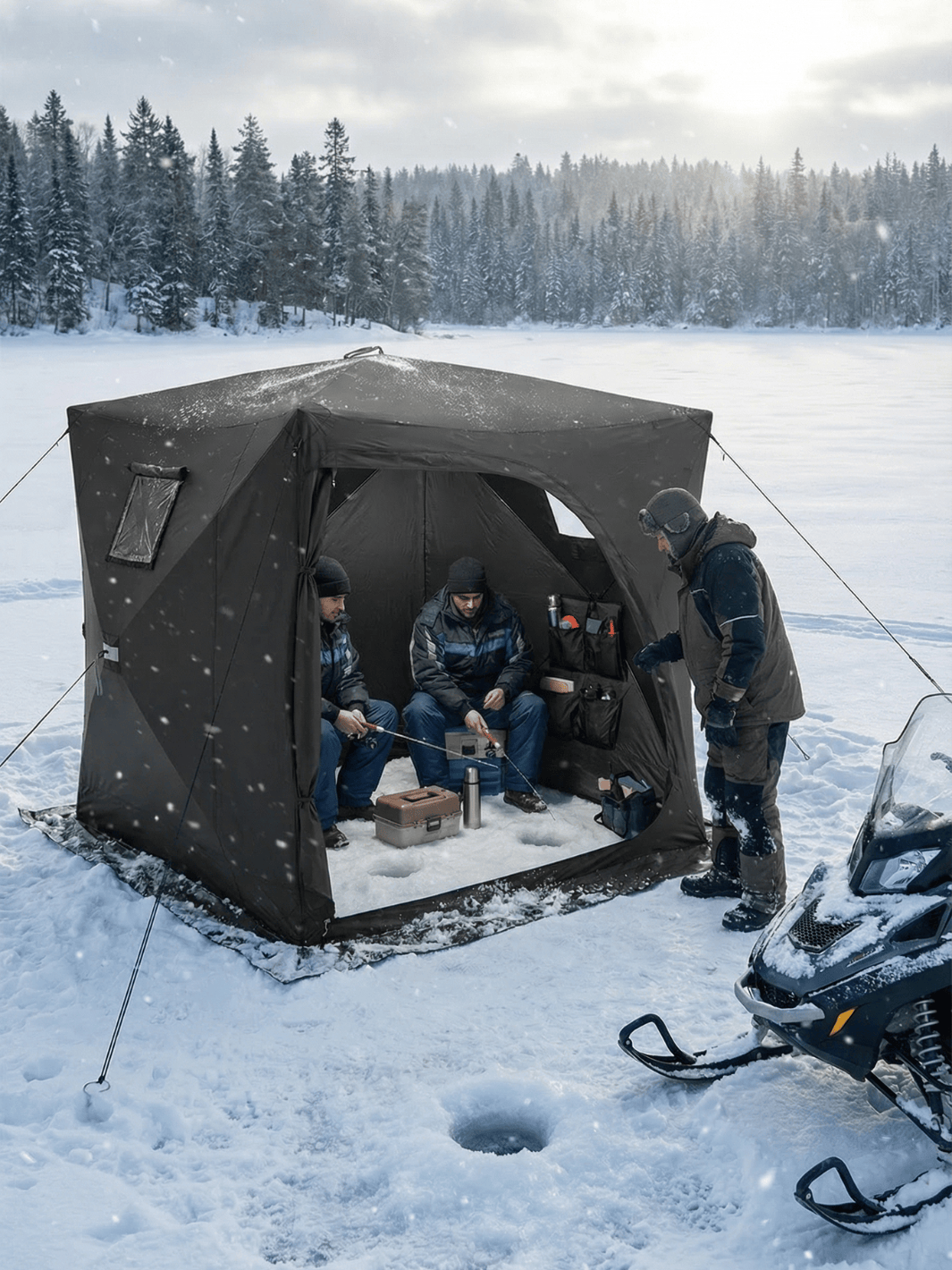 Tente de Pêche sur Glace Pop-Up 3-4 Personnes