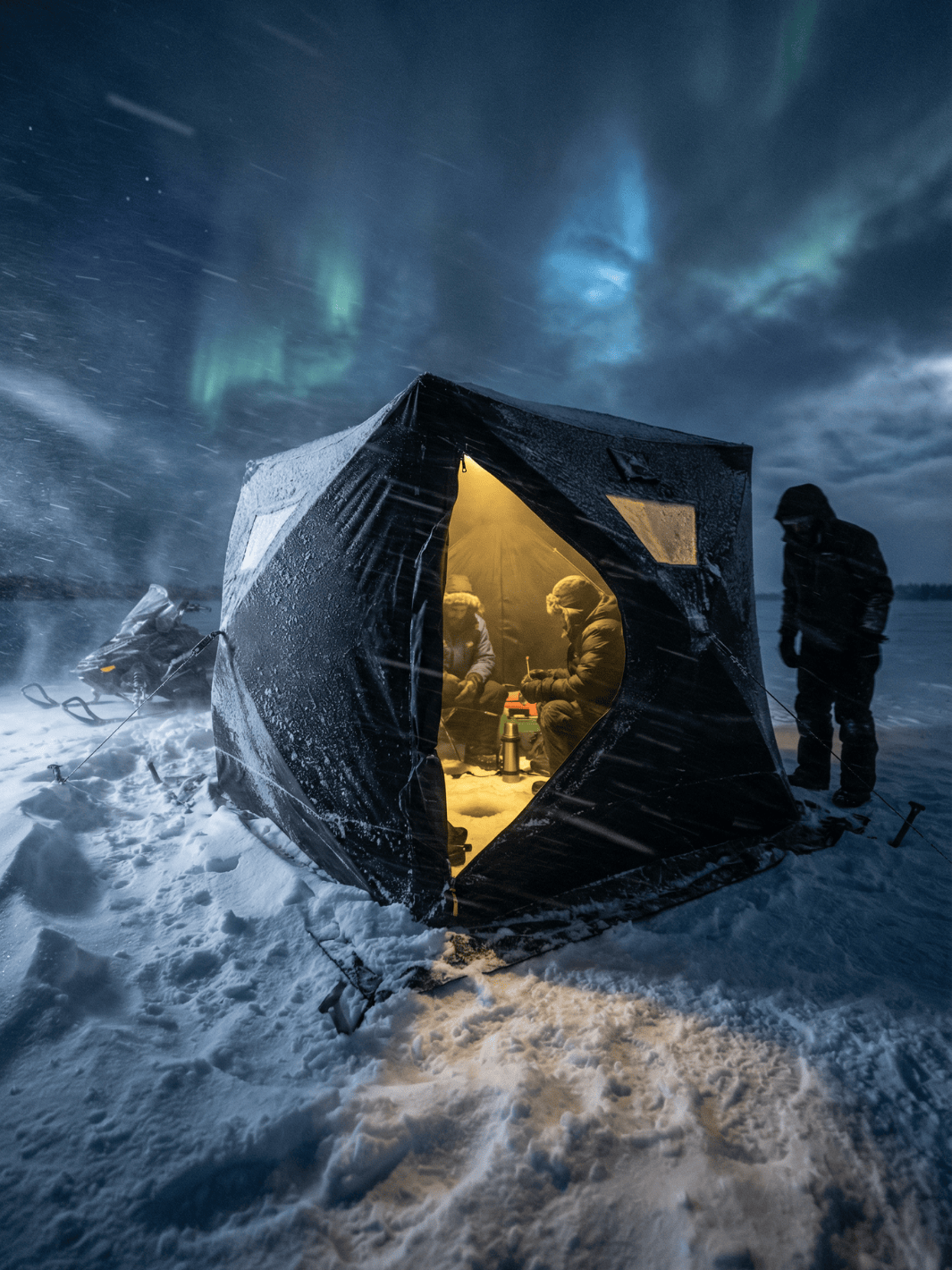 Tente de Pêche sur Glace Pop-Up 3-4 Personnes