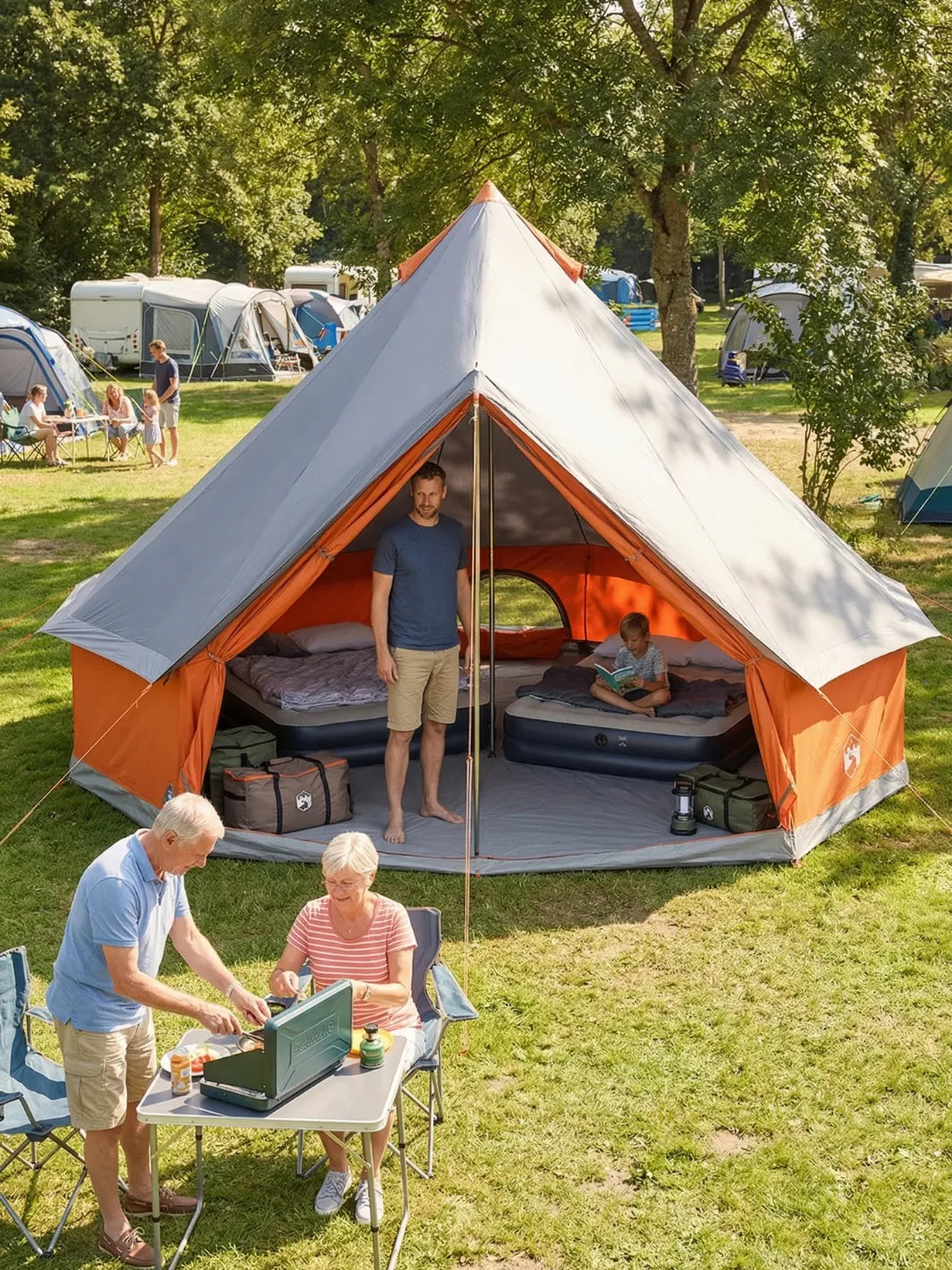 Tente Tipi 8 Personnes 4 Saisons Confortable